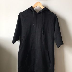 21men Black Cut-Off Hoodie